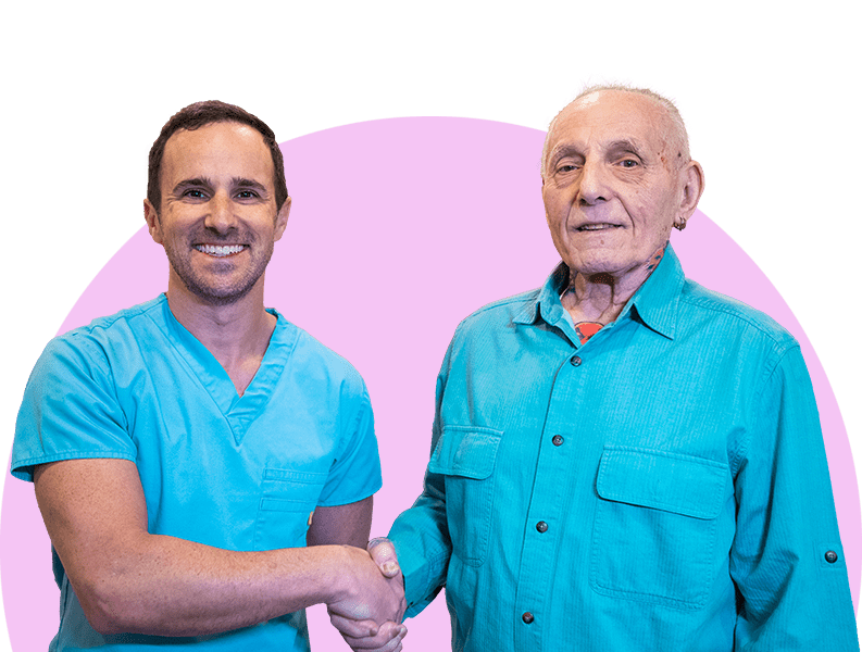 Dr. Epstein and a patient